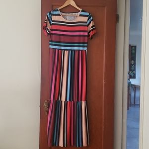 Super fun and colorful midi dress